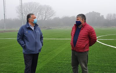 CONSTRUCCIÓN DE CANCHAS EN CANTARRANA PRESENTAN 90% DE AVANCE