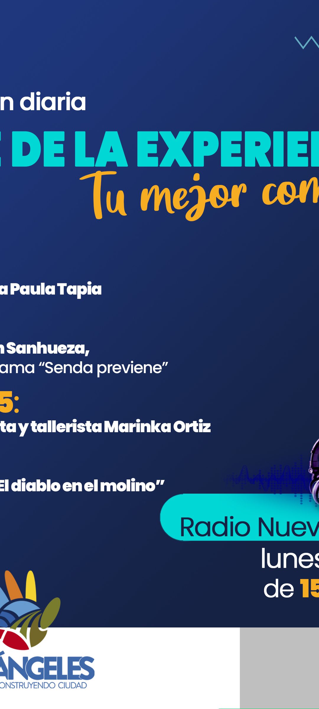 Programación «La voz de la experiencia, tu mejor compañía» para esta semana