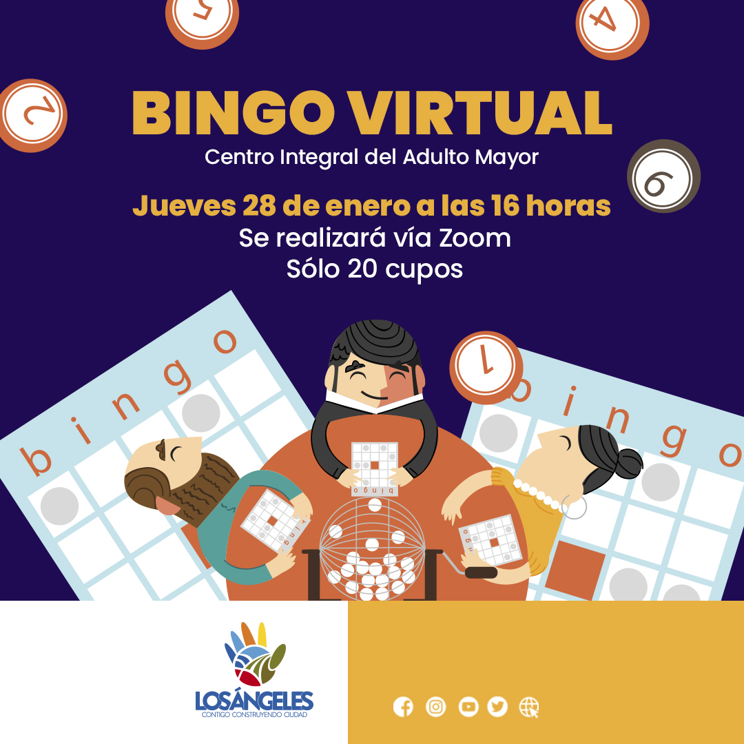 Centro Integral del Adulto Mayor realizará bingo virtual: Hay 20 cupos