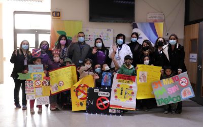 Pequeños de Santa Fe elaboraron pancartas y dijeron “no al cigarrillo”