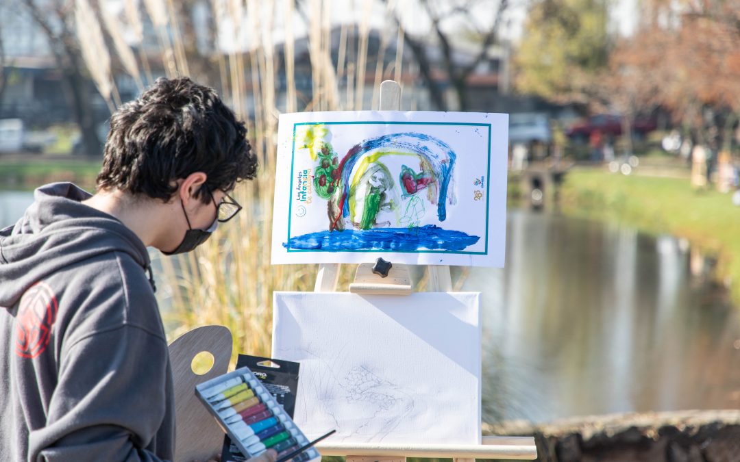 “Pinta tu laguna”: El arte se tomó el fin de semana en el marco del centenario de la laguna Esmeralda