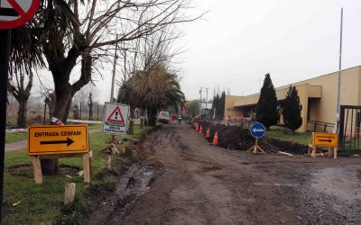 Parte pavimentación de calle de ingreso a CESFAM Rural Santa Fe