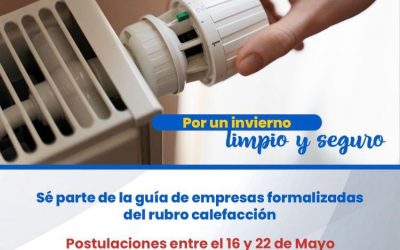 «Por un invierno limpio y seguro»: Postula a la guía de empresas de calefacción