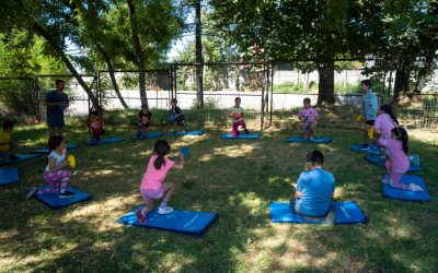 Niños y niñas de villa El Refugio participan en taller de iniciación deportiva